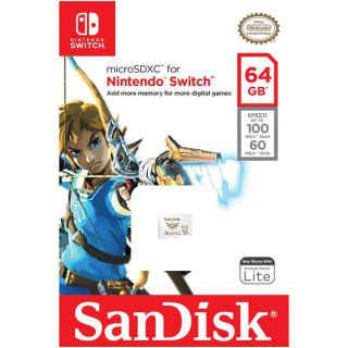 

Карта памяти Sandisk microSDXC 64GB SDSQXAT-064G-GNCZN for Nintendo Cobranded