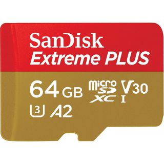 

Карта памяти Sandisk microSDXC 64GB SDSQXBZ-064G-GN6MA Extreme Plus ( + SD Adapter + Rescue Pro Deluxe)