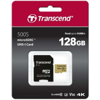 

Карта памяти Transcend microSD 128GB TS128GUSD500S ( + adapter)