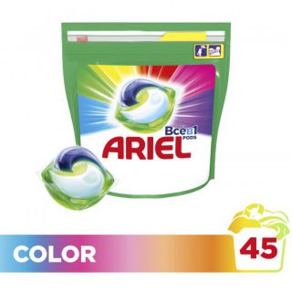 

Средство для стирки Ariel Color Всё в 1 Капсулы для стирки 45шт (81719668)