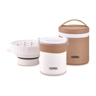 

Термос Thermos JBS-360 0.36л бежевый/белый с чехлом (135223)