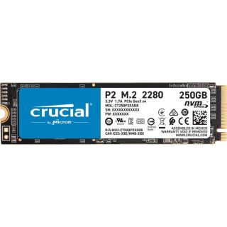 

SSD накопитель Crucial P2 250Gb/M.2 2280/PCI-E x4 (CT250P2SSD8)