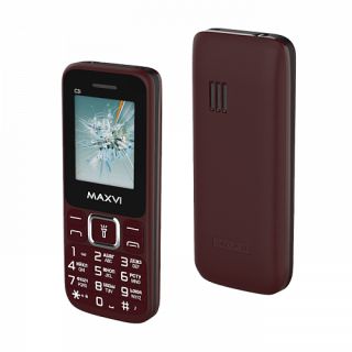 

Телефон Maxvi C3I WINE RED