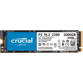 

SSD накопитель Crucial P2 2000Gb/M.2 2280/PCI-E x4 (CT2000P2SSD8)