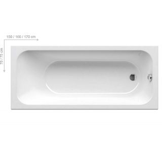

Ванна Ravak CHROME SLIM 160х70 белая C731300000