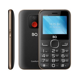 

Телефон BQ 2301 COMFORT Черный/золотой