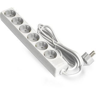 

Удлинитель EXEGATE ECE-6-3W (6 роз, 3м) белый