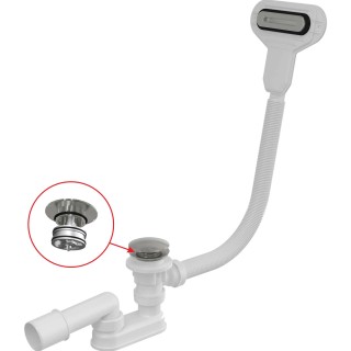 

Сифон Alca Plast A516CKM-80 для ванны металл
