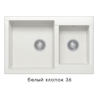 

Кухонная мойка Polygran Brig-772 белый хлопок (36)