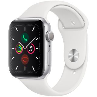 

Умные часы Apple Watch Series 5 44мм серебристый/белый (mwvd2ru/a)