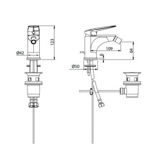 

Смеситель для биде M&Z Lauren LRN00301 хром