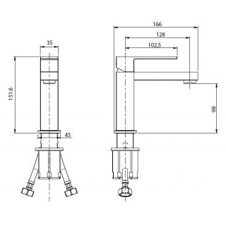 

Смеситель для раковины M&Z Lauren LRN00206 хром