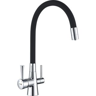 

Смеситель для кухни Lemark Comfort LM3075C хром/черный