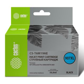 

Расходный материал для печати Cactus CS-T6M19AE черный N907XL
