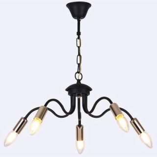 

Люстра Hiper H005-5 Чёрный с золотом