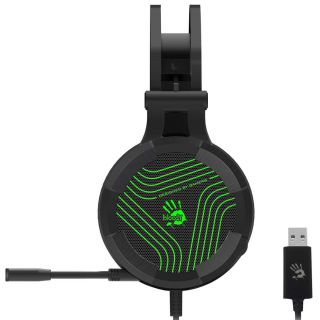 

Компьютерная гарнитура A4Tech Bloody G530S черный/зеленый