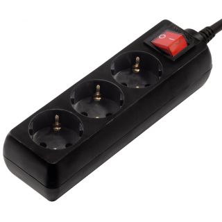 

Удлинитель HAMA H-30392 (1.4м 3роз) черный