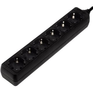 

Удлинитель HAMA H-30393 (1.4м 6роз) черный
