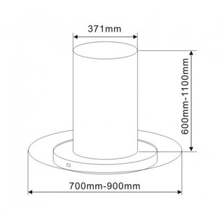 

Островная вытяжка Maunfeld BERTA 90 Inox glass