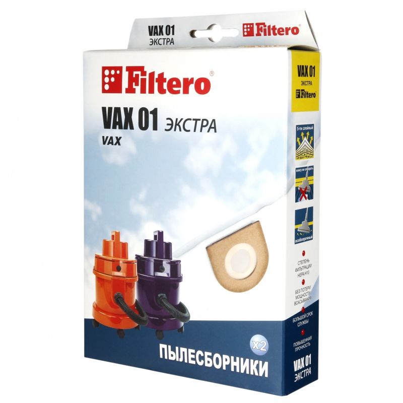 

Фильтр для пылесоса Filtero VAX 01 (2) Kit ЭКСТРА