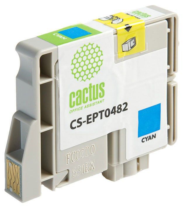 

Картридж Cactus CS-EPT0482 голубой