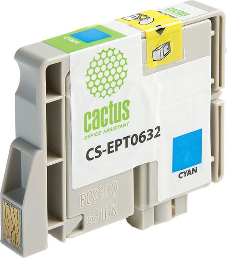 

Картридж Cactus CS-EPT0632 голубой