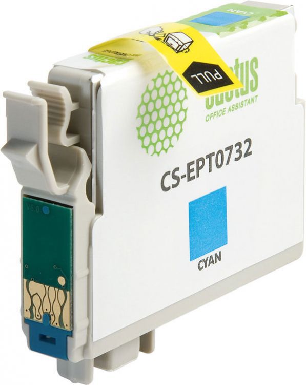 

Картридж Cactus CS-EPT0732 голубой