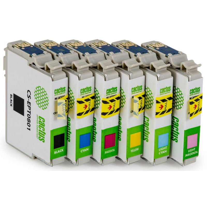 

Картридж Cactus CS-EPT0807 черный/желтый/голубой/пурпурный/светло-голубой/светло-пурпурный