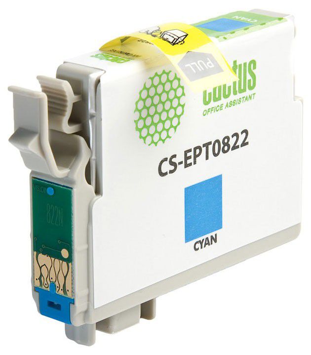 

Картридж Cactus CS-EPT0822 голубой