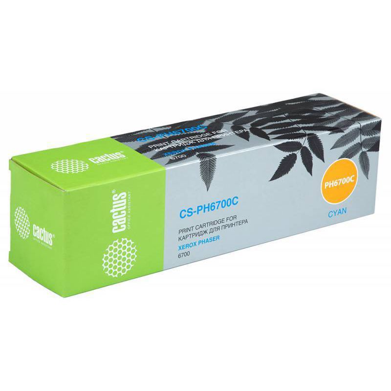 

Картридж Cactus CS-PH6700C голубой