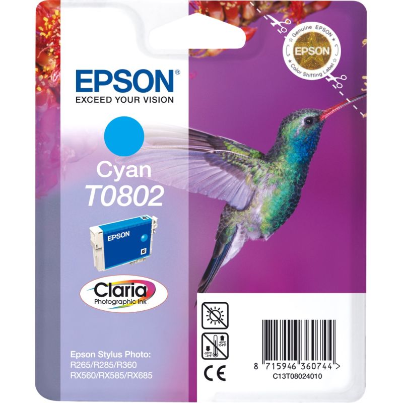 

Картридж Epson C13T08024011 голубой