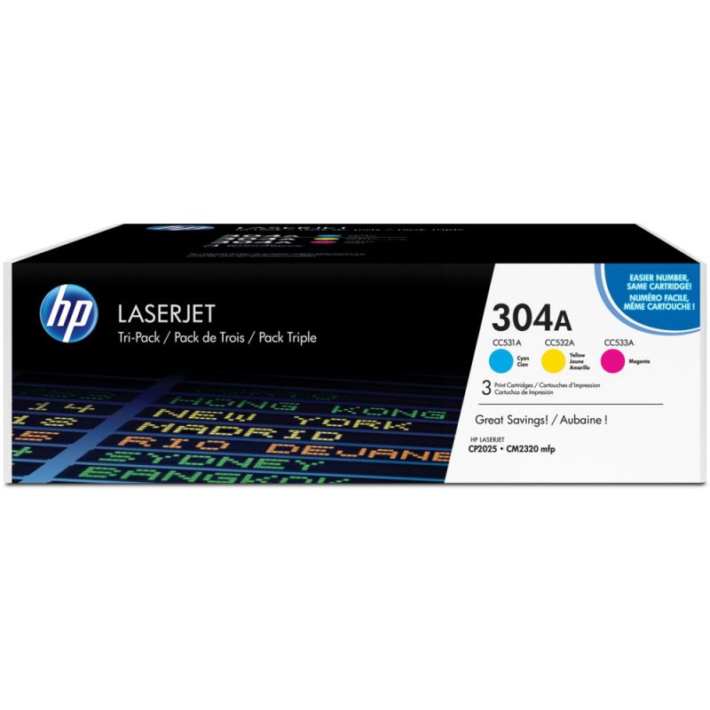 

Картридж HP 304A CF372AM голубой/пурпурный/желтый