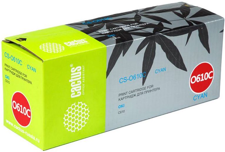 

Картридж Cactus CS-O610C голубой