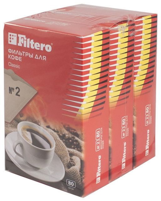 

Аксессуар для кофемашины Filtero Classic N2 Комплект фильтров для кофеварок 240шт