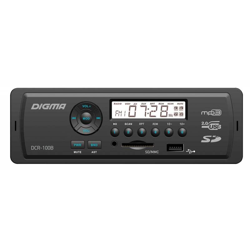 

Автомагнитола Digma DCR-100B