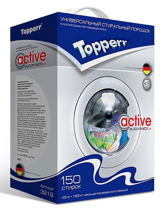 

Средство для стирки Topperr 3219 ACTIVE AUTOMAT PLUS 4,5кг