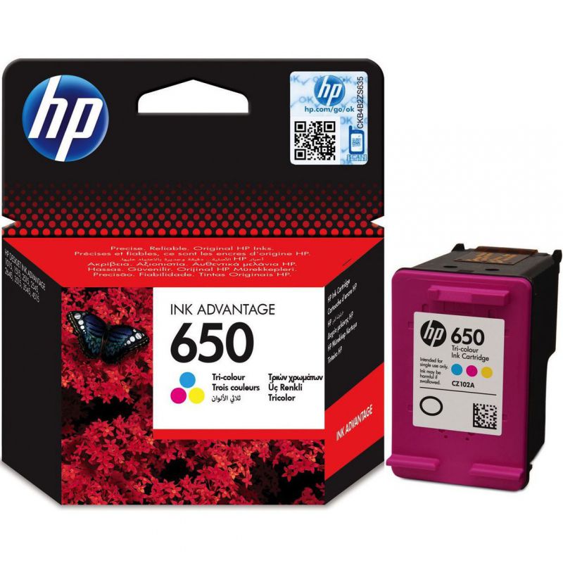 

Картридж HP 650 Tri-colour Ink Cartridge (CZ102AE BHK)