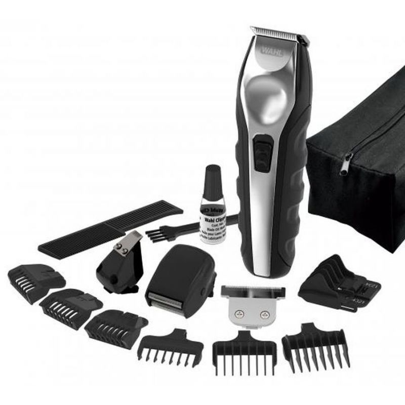 

Машинка для стрижки Wahl Ergonomic Total Grooming Kit черный/серебристый (9888/1216)