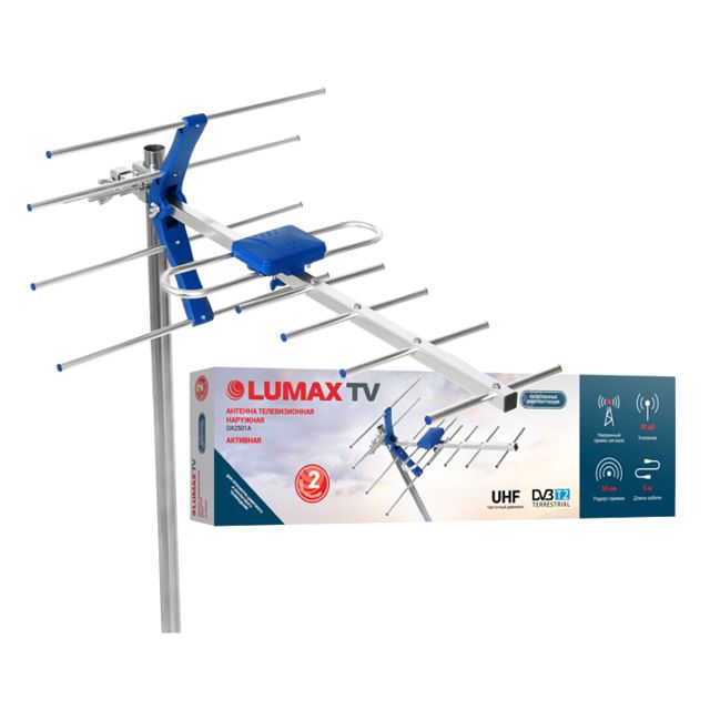 Телевизионная антенна Lumax DA2501A наружная антенна lumax da 2201p