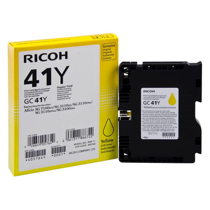

Картридж Ricoh GC 41Y Жёлтый 2200 страниц.