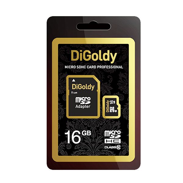 

Карта памяти Digoldy microSDHC 16GB Class10 (+ адаптер SD)