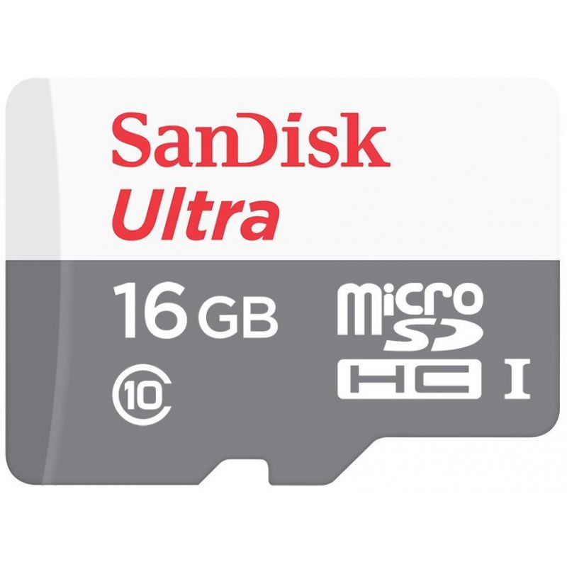 

Карта памяти Sandisk microSDHC 16Gb Class10 SDSQUNS-016G-GN3MN Ultra 80