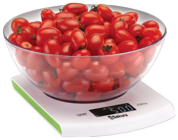 

Кухонные весы Sakura SA-6068G белый/зеленый