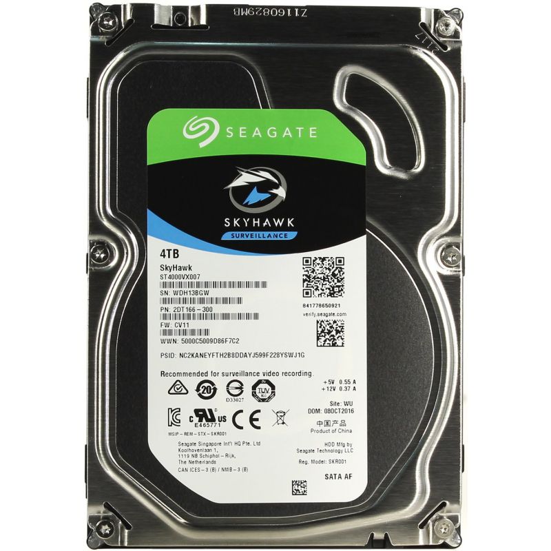 

Жесткий диск Seagate Skyhawk ST4000VX007 SATA-III/4Tb/5900rpm/64Mb/3.5