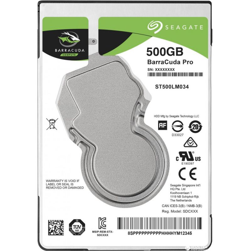 Жесткий диск Seagate Barracuda Pro ST500LM034 SATA-III/500Gb/7200rpm/128Mb/2.5