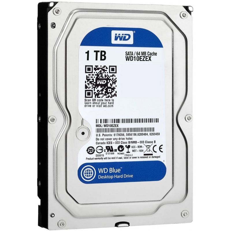 

Жесткий диск Western Digital Caviar Blue SATA-III/1Tb/7200rpm/64Mb/3.5 (WD10EZEX)