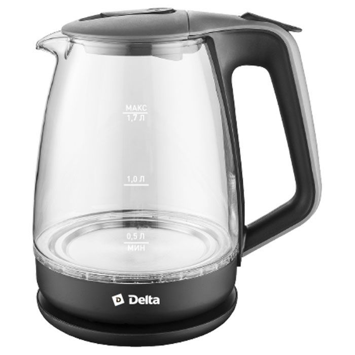 

Чайник Delta Lux DL-1331 черный с серым
