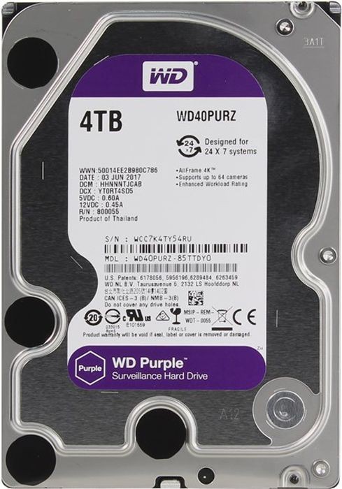 

Жесткий диск Western Digital Purple 4Tb WD40PURZ