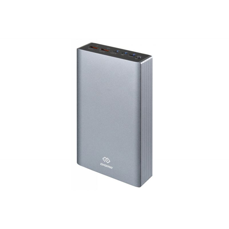 

Внешний аккумулятор Digma DG-PD-30000-SLV QC 3.0 серебристый