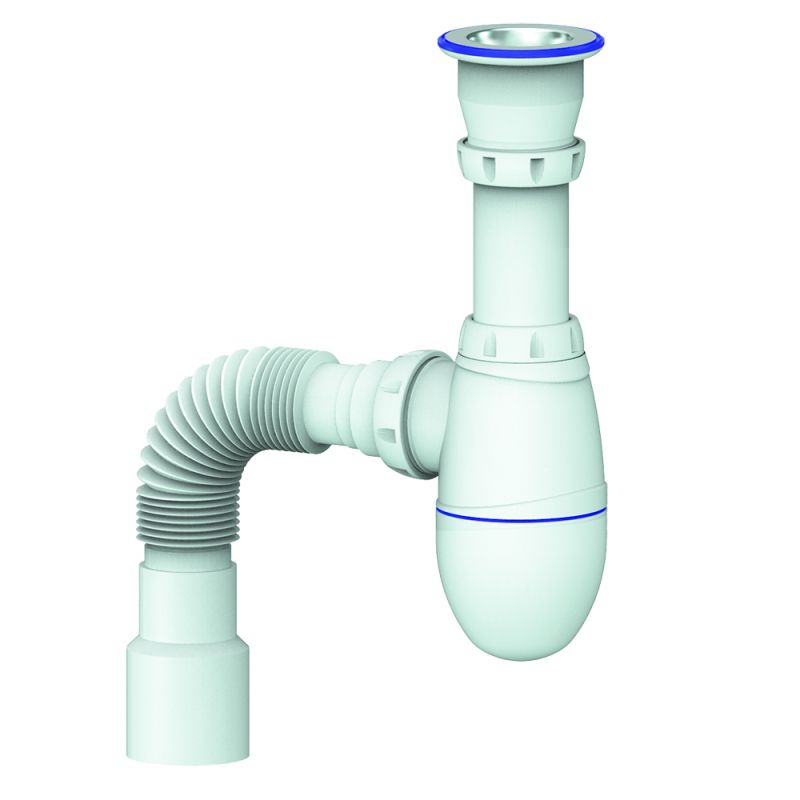 

Сифон Unicorn B220 для кухни 1.1/2х40 нерж. выпуск универсальный 40x40/50 (ИС.110310)